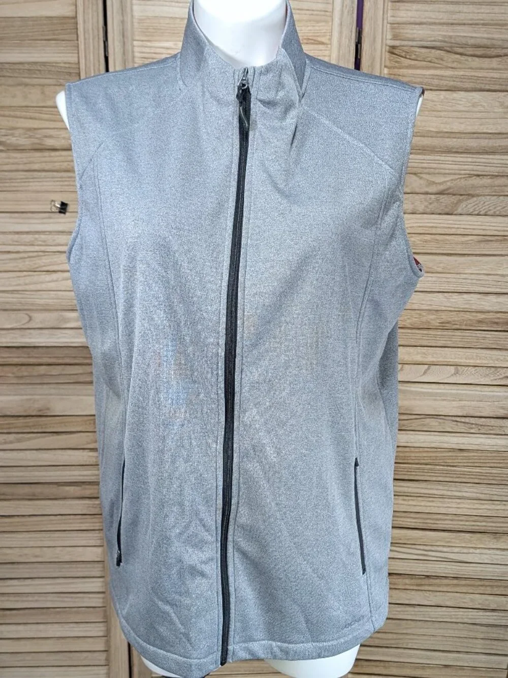 Jockey Vest Sleeveless Gray Zip-Front Active Size XL